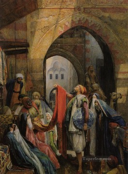 カイロ バザール オリエンタル ジョン フレデリック ルイス アラブ人 Oil Paintings